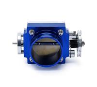 JASMKLX Corps DE Papillon Universel 80MM Corps DE Papillon Performance COLLECTEUR D'ADMISSION en Aluminium LZ6980(Blue)