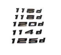 JASMKLX Emblèmes Noirs 112d 114d 116d 118d 120d 125d 130d, emblèmes de Lettres numériques arrière adaptés Fit for BMW for 1 E81 E82 E83 E87 E88 F20 F21(118d)