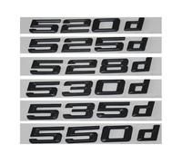 JASMKLX Noir 520d 525d 528d 530d 535d 550d Couvercle de Coffre arrière Lettres Insigne emblème emblèmes insignes adaptés for BMW for 5 E39 E60 E61 F10 F11(525d)