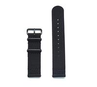 JASMKLX Sangle de nylon NATAN haut de gamme adaptée for Huawei/Fit for Samsung Galaxy/Fit for Xiaomi 20mm 22mm Regarder une libération rapide Military Casual Army Watch Band(Schwarz,22mm)