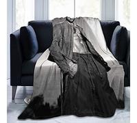 Jason Actor Statham Couverture imprimée légère et super douce en micro polaire pour canapé, lit, salon, canapé, chaise - Noir