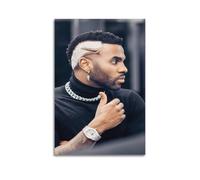 Jason Derulo Impression sur toile imprimée de couverture de l'album et signée limitée - Affiches de couverture de musique - Décoration murale pour fille et garçon - 30 x 45 cm - Sans cadre