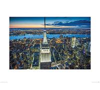 Jason Hawkes (Empire State Building at Night 60 x 80 cm Toile Imprimée