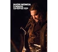 Jason M Calendrier 2026, format A3, à spirale, en couleur, lot d'autocollants pour calendrier gratuit, Momoa.