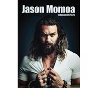 Jason Momoa Calendrier mural 2026, format A3, 29,7 x 42 cm, 12 photos mensuelles, à spirale, en couleur.