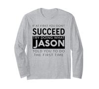 Jason Name Funny Joke Christmas Birthday Dad Man Père Manche Longue