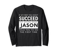 Jason Name Funny Joke Christmas Birthday Dad Man Père Manche Longue