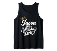 Jason The Birthday King Chemise d'anniversaire pour hommes garçons adolescents Débardeur