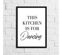 JasonCarlMorgan Winster Creations Décoration murale simple Inscription This Kitchen Is Made For Dancing Format A5