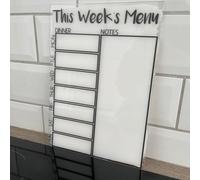 JasonCarlMorgan WinsterCreations Planificateur de repas en acrylique transparent avec stylo effaçable à sec Format A4