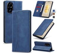 Jasonyu Coque pour Honor 200 Pro 5G,Housse Etui en Cuir PU Portefeuille [Antichoc] [Magnétique] [Porte Cartes] [Stand Fonction] Flip Coque (Bleu)