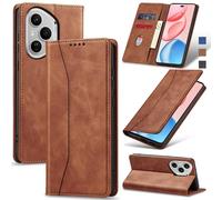 Jasonyu Coque pour Honor 400 Pro 5G,Housse Etui en Cuir PU Portefeuille [Antichoc] [Magnétique] [Porte Cartes] [Stand Fonction] Flip Coque (Marron)