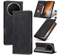 Jasonyu Coque pour Honor Magic 8 Pro, Housse Etui en Cuir PU Portefeuille [Antichoc] [Magnétique] [Porte Cartes] [Stand Fonction] Flip Coque (Noir)