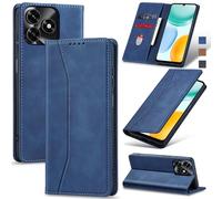 Jasonyu Coque pour Honor X5C/X5C Plus Flip Etui,Bleu