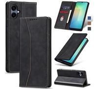 Jasonyu Coque pour Samsung Galaxy A06, Housse Etui en Cuir PU Portefeuille [Antichoc] [Magnétique] [Porte Cartes] [Stand Fonction] Flip Coque (Noir)