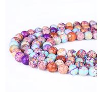 Jaspe impérial naturel poli rond lisse en vrac 8 mm environ 38,1 cm 1 fil par sac pour bracelet et collier | Vert lac