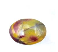 Jaspe Mookaite poli - Pierre précieuse en forme d'œuf de 5,1 à 7 cm | Pierre de soucis de poche lisse | Pièce de décoration minérale naturelle