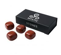 Jaspe rouge naturel premium | Set de 4 pierres polies 25-30 mm avec coffret