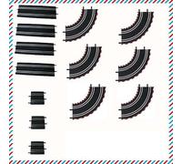 JAspeed Carrera GO Extension de Circuit 4 Paquets - Rail 1:87 Scale, 1,435 mm, Blanc ou Gris