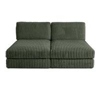 Jasper - canapé modulable 3 places - en velours côtelé grosses côtes - Vert