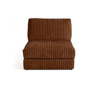 Jasper - module d'assise sans accoudoirs - en velours côtelé grosses côtes - Rouille