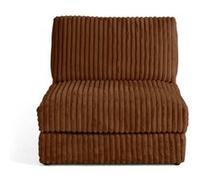 Jasper - module d'assise sans accoudoirs - en velours côtelé grosses côtes - Rouille Rouille