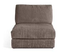 Jasper - module d'assise sans accoudoirs - en velours côtelé grosses côtes - Taupe Taupe