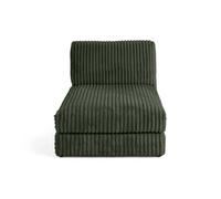 Lisa Design - Module de Canapé d'angle Jasper en Velours Côtelé Vert 1 Place - Salon