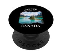Jasper National Park Canada Randonneurs Montagnes Souvenir Hommes PopSockets PopGrip Adhésif