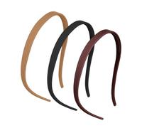 JasperKino Lot de 3 bandeaux sans pression - Serre-tête confortable pour porteurs de lunettes, plastique mat avec dents, antidérapant pour femmes et filles