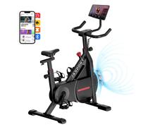 JASPORT C3 - Smart Speedbike, résistance magnétique, vélo silencieux avec volant en alu de 7,5 kg, app avec cours d’entraînement vidéo à la demande