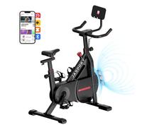 JASPORT C3 - Vélo d'appartement ergomètre silencieux avec résistance magnétique, écran LCD, 120 kg, application compatible avec cours vidéo cardio