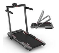 JASPORT GL3 Tapis de Course 2-en-1 Pliable, 3.0HP, 1-14 km/h, Double LED, 18 Programmes, Bluetooth Zwift/Kinomap, Télécommande