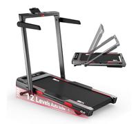 JASPORT GL3H Tapis de Course 2-en-1 14 km/h, Inclinaison 12°, Moteur 3.0HP, 18 Programmes, Écran LED, Télécommande, Bluetooth Zwift/Kinomap, Pliable 157 mm