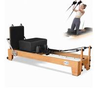 JASPORT P80 Reformer Pilates en bois de hêtre avec jumpboard box barre de pieds et sangles