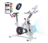 JASPORT Smart Speedbike S3, vélo silencieux, frein magnétique, app avec cours, compatible Kinomap & Zwift, ceinture cardio incluse
