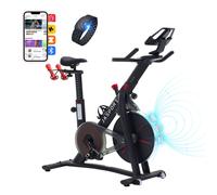 JASPORT Speedbike S3, vélo d'appartement silencieux, frein magnétique, app entraînement, Kinomap/Zwift, ceinture cardio incluse