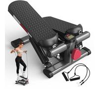 JASPORT ST1 Mini stepper 2 en 1 pour la maison, avec cordes de puissance, écran LCD, résistance réglable, entraînement des jambes et des bras, silencieux et compact, charge maximale 100 kg
