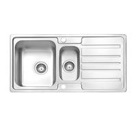 JASSFERRY Évier de cuisine Cuve 1,5 l, Acier Inoxydable, Égouttoir réversible, avec crépine