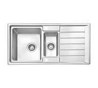 JASSFERRY Évier de cuisine Cuve 1,5 l, Acier Inoxydable, Égouttoir réversible, avec crépine