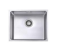 JASSFERRY Évier de cuisine Cuve simple, Acier Inoxydable, sous comptoir, avec crépine