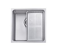 JASSFERRY Évier de cuisine Cuve simple, Acier Inoxydable, sous comptoir, avec crépine