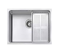 JASSFERRY Évier de cuisine Cuve simple, Acier Inoxydable, sous comptoir, avec crépine 540 x 440