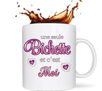 Jassimino cadeau Bichette - Mug Bichette, tasse Bichette Originale,cadeaux pour Femmes - mug a cafe original -mug personnalisé tutrice- tasse rigolote -idee cadeau Femme, bichette et c'est moi