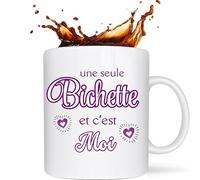 Jassimino cadeau Bichette - Mug Bichette, tasse Bichette Originale,cadeaux pour Femmes - tasse a cafe original -tasse personnalisé bichette- tasse rigolote -idee cadeau Femme, bichette et c'est moi