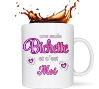 Jassimino cadeau Bichette - Mug Bichette, tasse Bichette Originale,cadeaux pour Femmes - tasse a cafe original,mug personnalisé tutrice- tasse rigolote -idee cadeau Femme, bichette et c'est moi