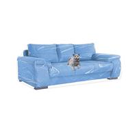 Jassoka Housse de canapé en Plastique Transparent et épais, Anti-Rayures, résistante et imperméable pour Meubles, en Vinyle et en Vinyle résistant et imperméable