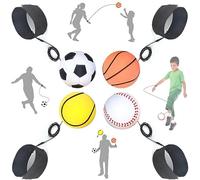 Jastown 4 pcs Balles rebondissantes avec Corde élastique et Bracelet, Jouet Sportif de Retour élastique pour Enfants et Adultes, Entraînement Coordination Main-œil, Balle rebondissante