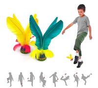 Jastown Kick Shuttlecock,Chinese Jianzi,Shuttlecock for Foot, jianzi Kick,Assembled Feather Football,Colored Feather Shuttlecock for Foot Sports Game，Kick Feather Ball Outdoor Or Indoor,2 pc (by)