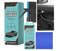 JASUBAI Spray rénovateur de Plastiques pour Voitures, Spray rénovateur de Garnitures Noires pour intérieur et extérieur, Nettoyant et revitalisant pour Tableau de Bord, Caoutchouc/Cuir/Vinyle (1PCS)